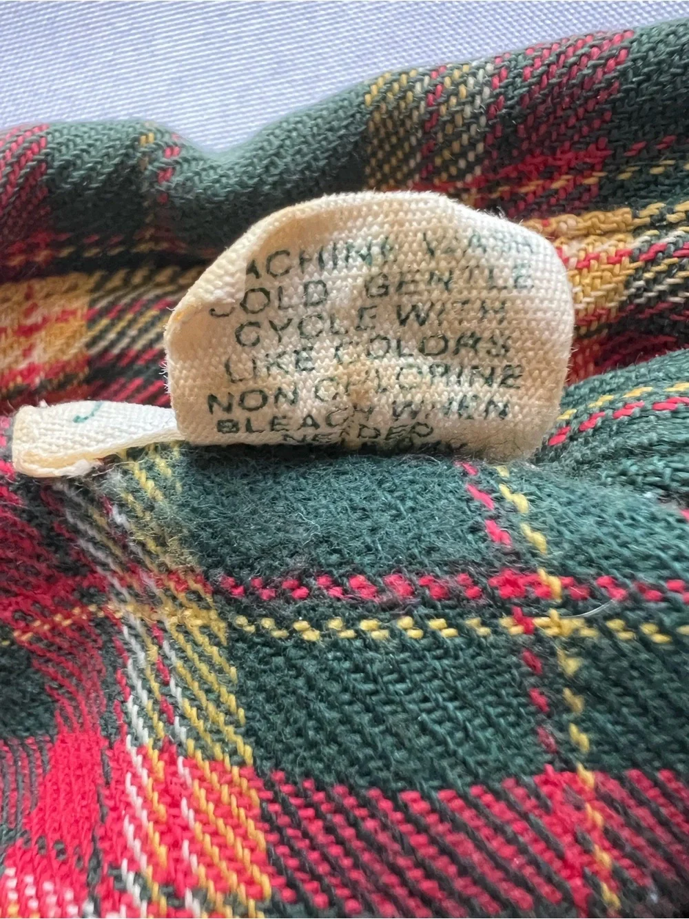 J. Crew Vintage Green Orange Yellow Cotton Flannel Fall Winter Button Down